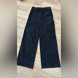 Lucy & Yak High Waisted Wide Leg Black Jeans